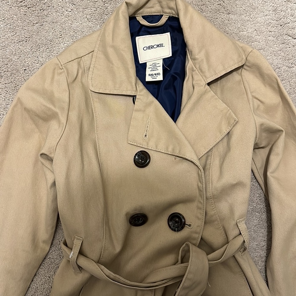 Girls Cherokee Trench coat - Picture 2 of 3